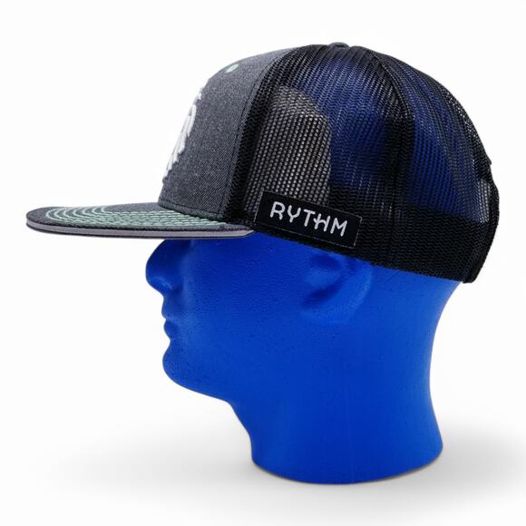 Rythm Full Spectrum 6-Panel Mesh Snapback Trucker Cap Hat Black Green One Size - Picture 4 of 10